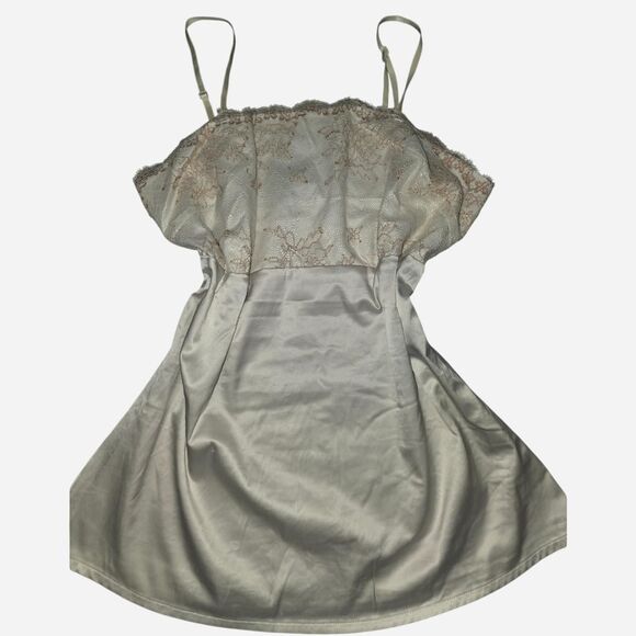 New York & Company Y2K Satin Lace Cami Tank Top - Size Medium - Picture 1 of 3